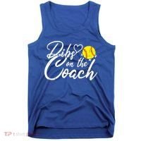 Dibs On The Coach Funny Coach's Wife Softball Gift Tank Top thumb 0