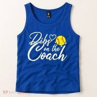 Dibs On The Coach Funny Coach's Wife Softball Gift Tank Top thumb 2