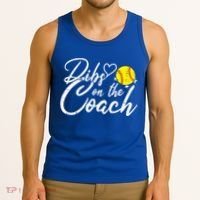 Dibs On The Coach Funny Coach's Wife Softball Gift Tank Top thumb 3