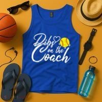 Dibs On The Coach Funny Coach's Wife Softball Gift Tank Top thumb 4