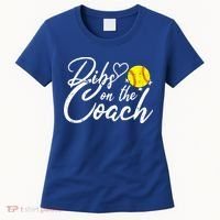Dibs On The Coach Funny Coach's Wife Softball Gift Women's T-Shirt thumb 0