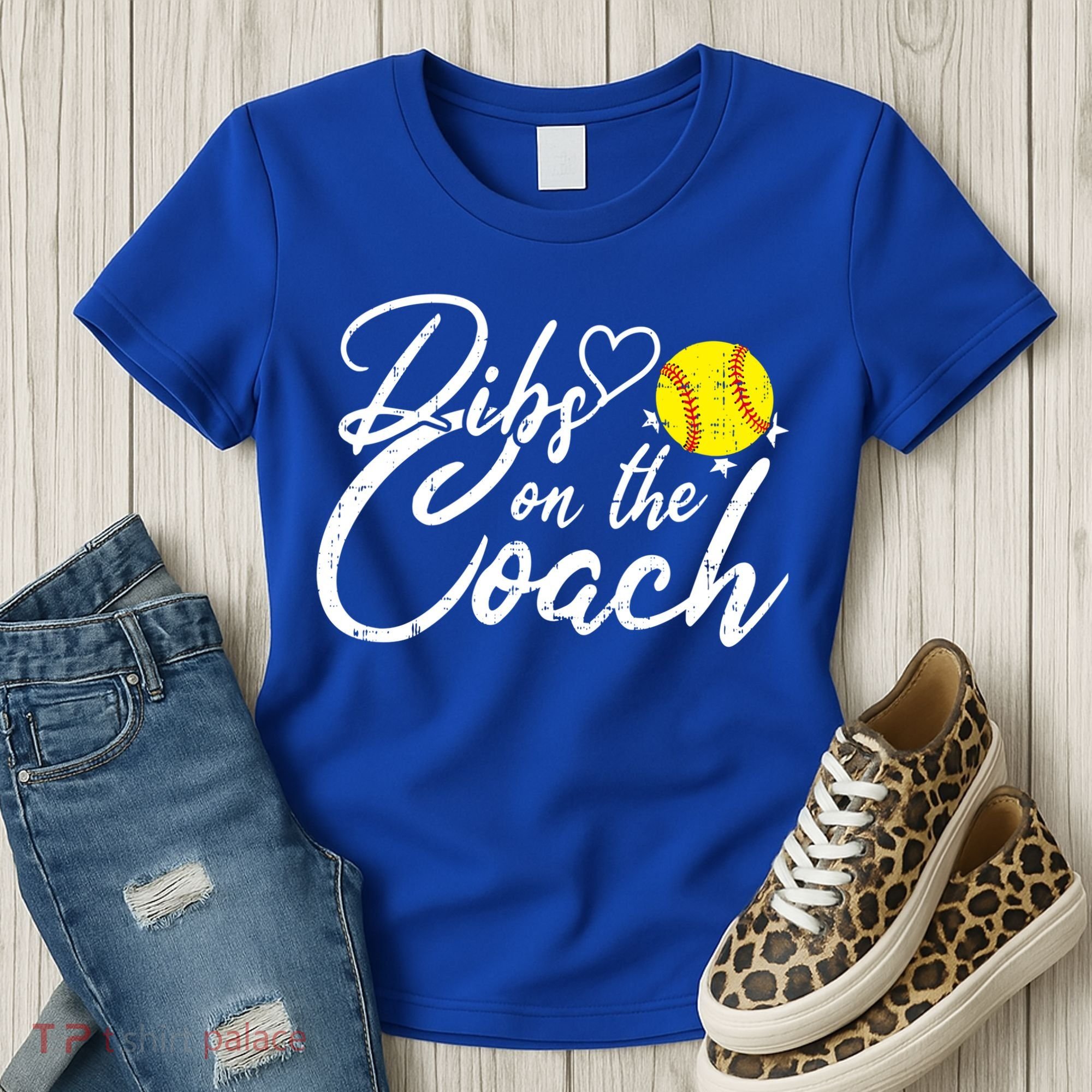Dibs On The Coach Funny Coach's Wife Softball Gift Women's T-Shirt