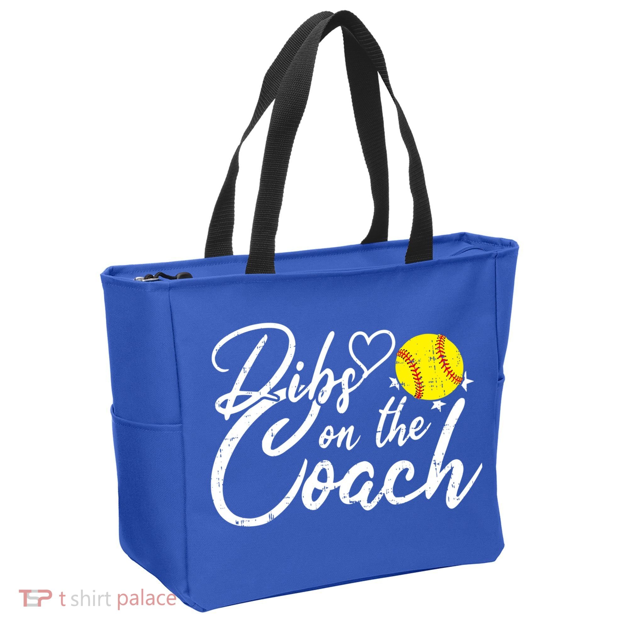 Dibs On The Coach Funny Coach's Wife Softball Gift Tote Bag