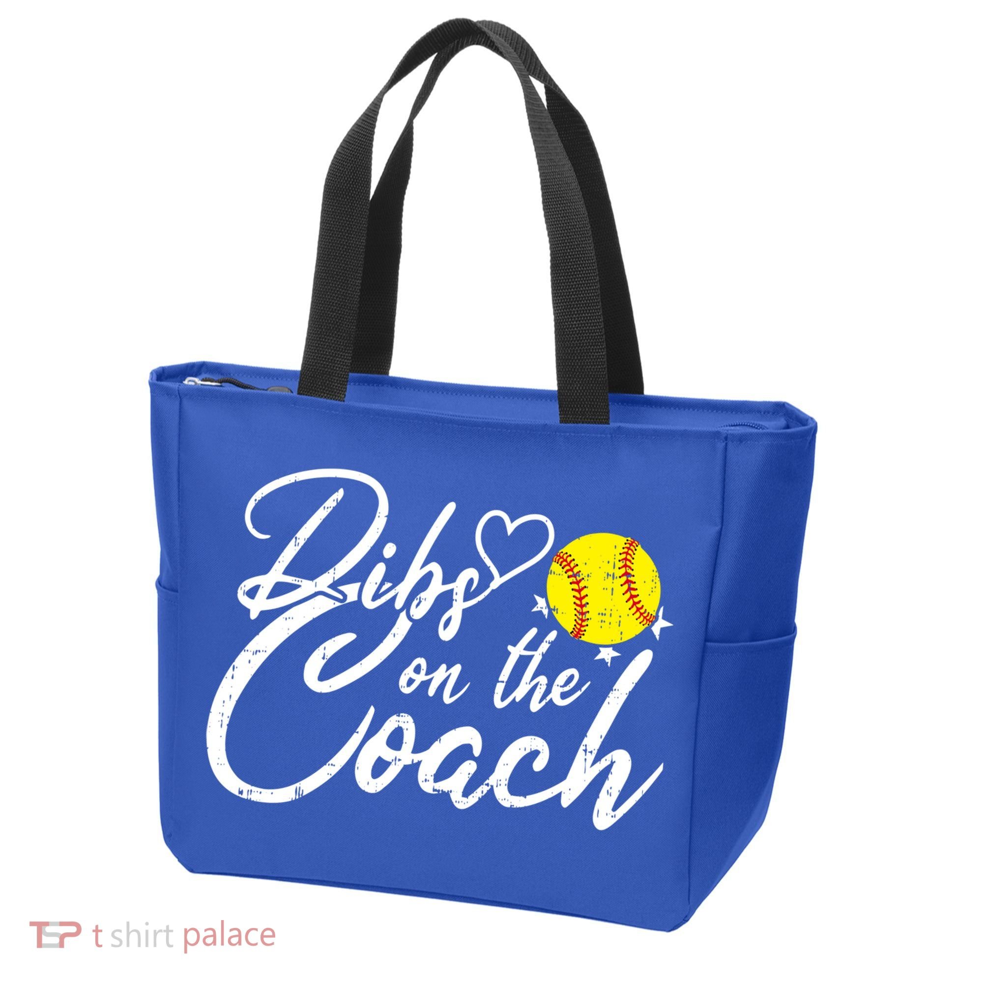 Dibs On The Coach Funny Coach's Wife Softball Gift Tote Bag