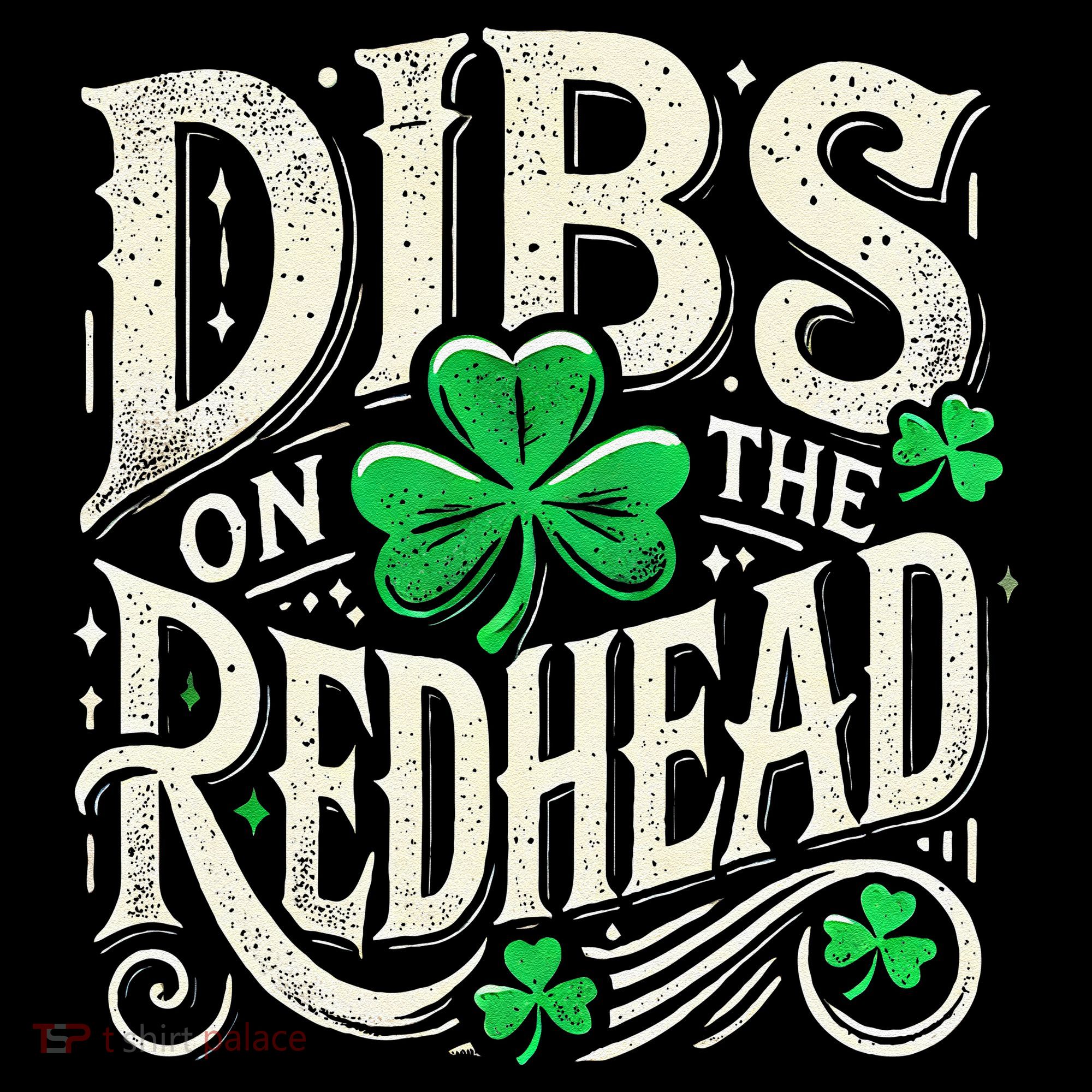 Dibs On The Redhead Funny St Patricks Day Drinking USA-Made Doggie Bandana