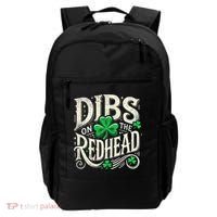 Dibs On The Redhead Funny St Patricks Day Drinking Backpack thumb 0