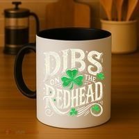 Dibs On The Redhead Funny St Patricks Day Drinking Coffee Mug thumb 4