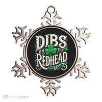 Dibs On The Redhead Funny St Patricks Day Drinking Ornament thumb 0