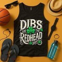 Dibs On The Redhead Funny St Patricks Day Drinking Tank Top thumb 4
