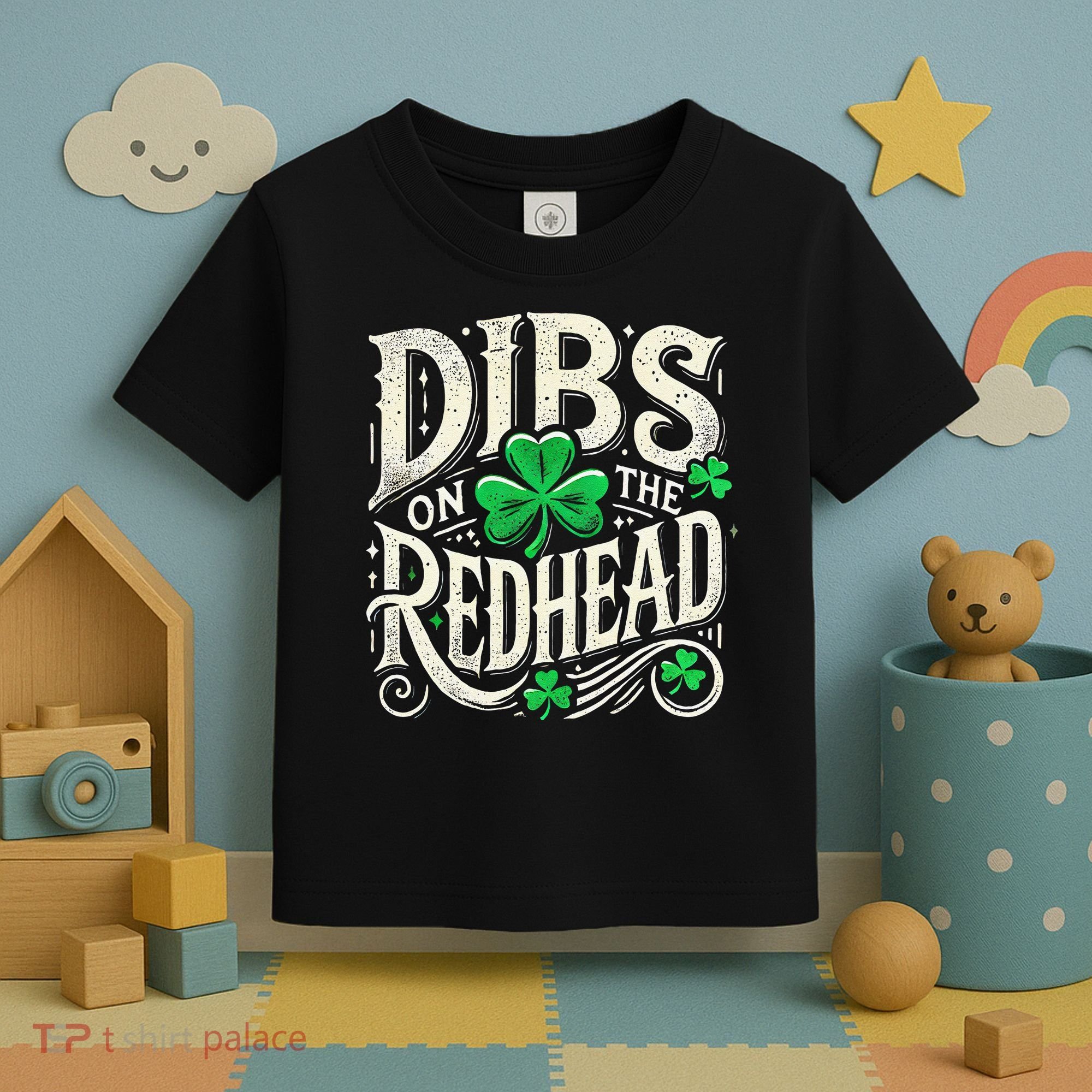 Dibs On The Redhead Funny St Patricks Day Drinking Toddler T-Shirt