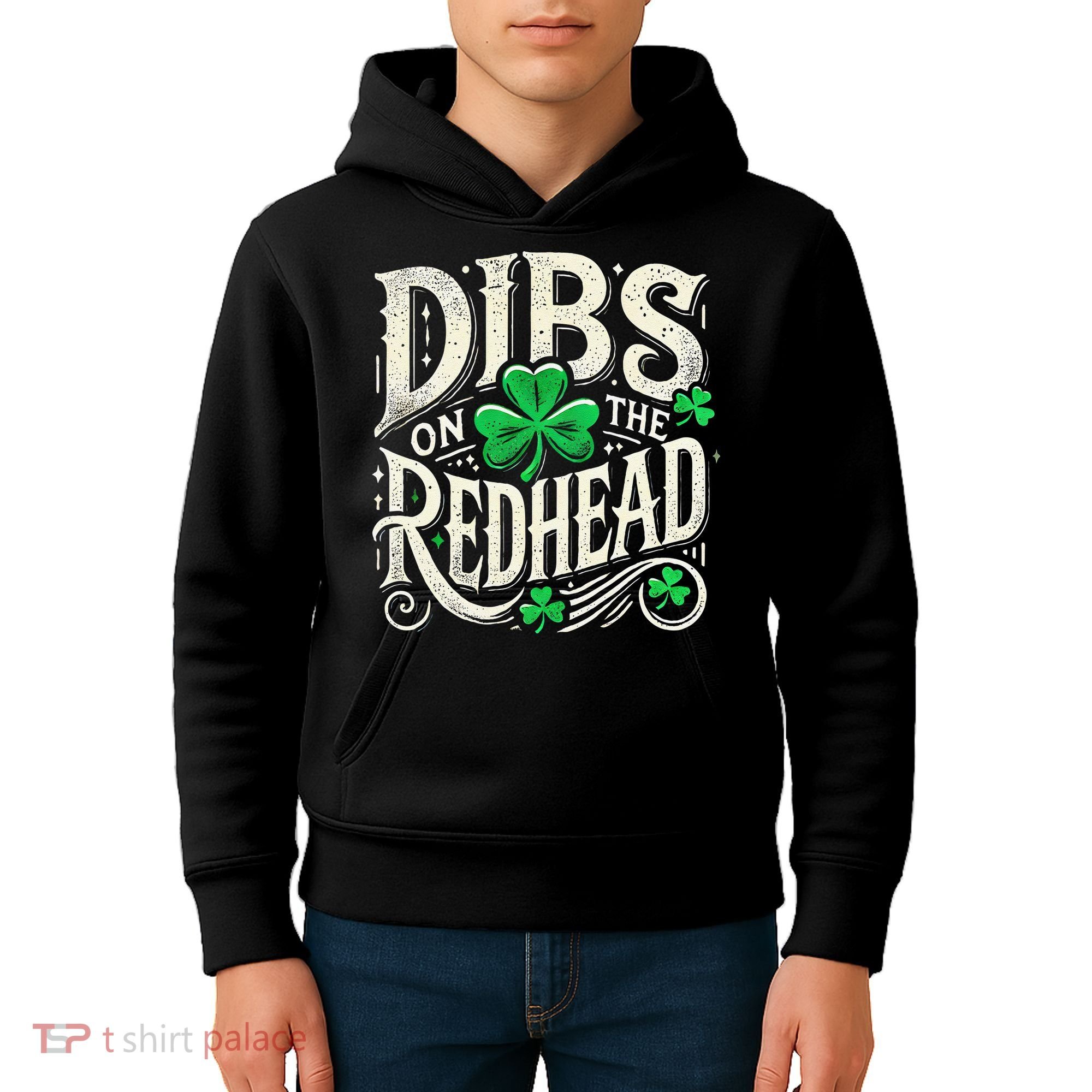 Dibs On The Redhead Funny St Patricks Day Drinking Kids Hoodie