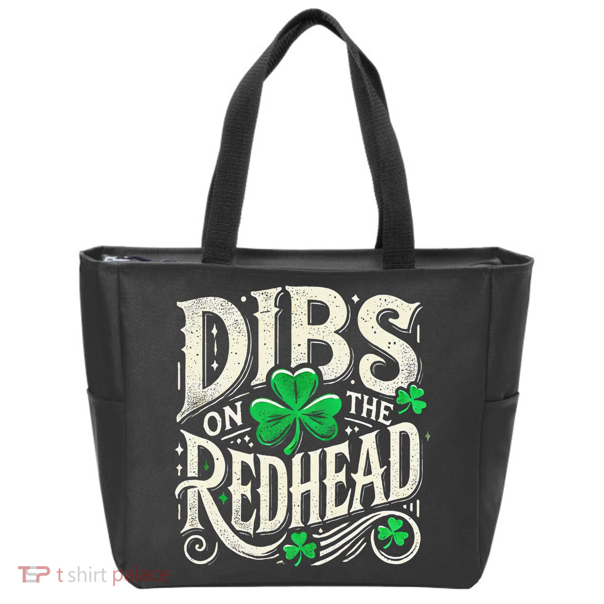 Dibs On The Redhead Funny St Patricks Day Drinking Tote Bag
