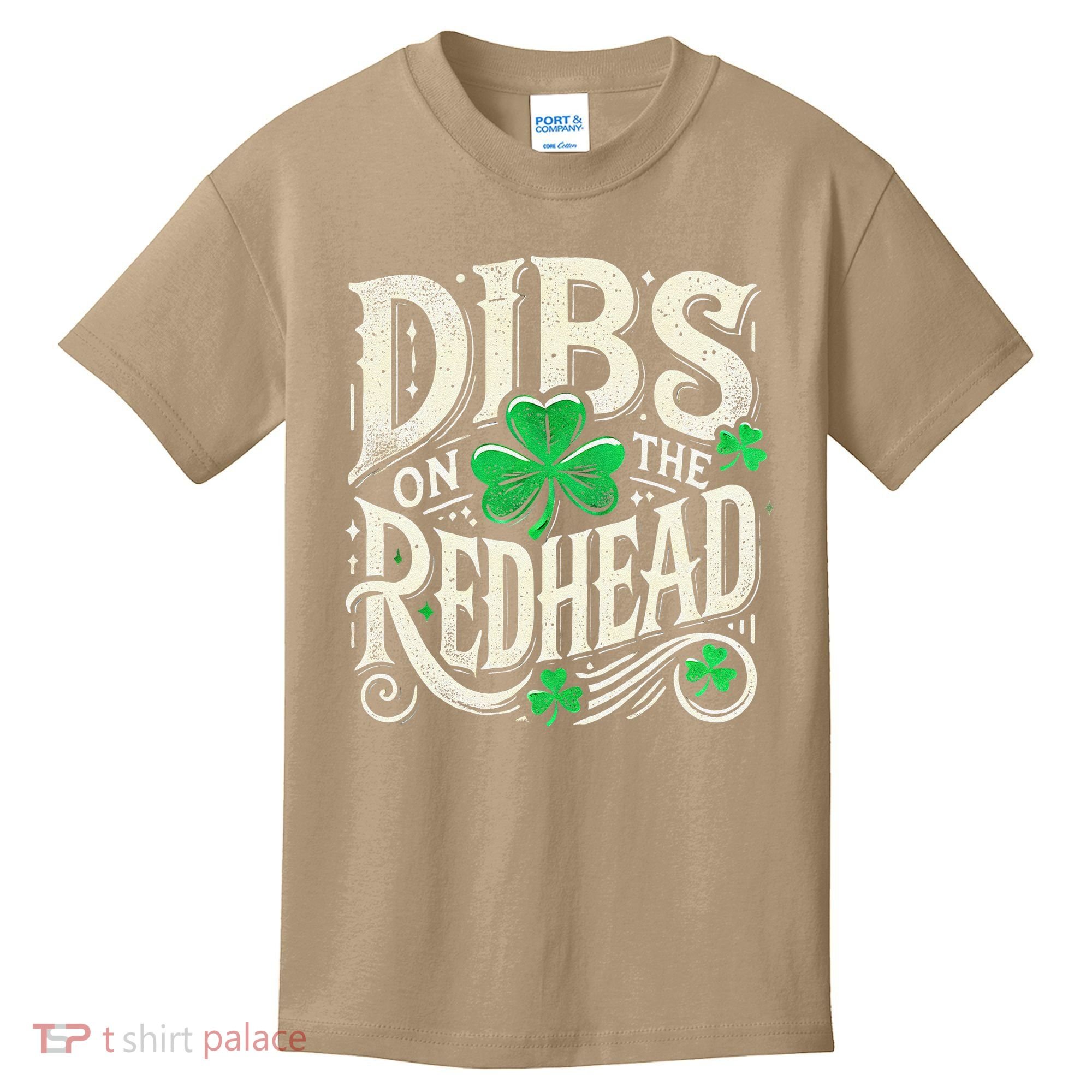 Dibs On The Redhead Funny St Patricks Day Drinking Kids T-Shirt