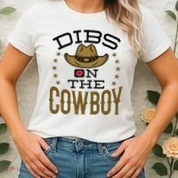 Dibs On The Cowboy Rodeo Girlfriend Wife Women Women's T-Shirt thumb 2