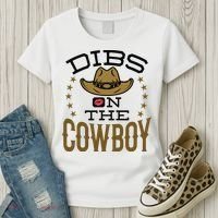 Dibs On The Cowboy Rodeo Girlfriend Wife Women Women's T-Shirt thumb 3