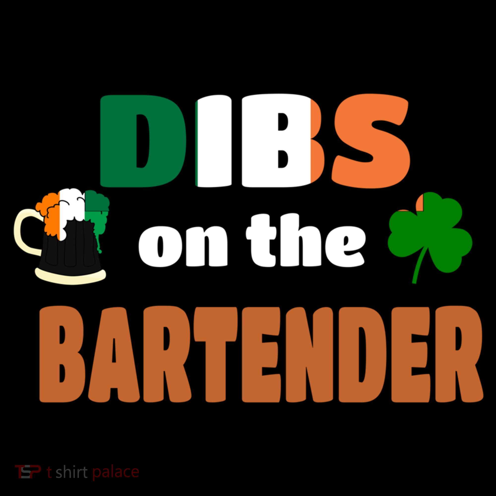 Dibs On The Bartender Cool Gift Funny St Patricks Day Ing Gift USA-Made Doggie Bandana