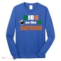 Dibs On The Bartender Cool Gift Funny St Patricks Day Ing Gift Long Sleeve Shirt thumb 0