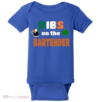 Dibs On The Bartender Cool Gift Funny St Patricks Day Ing Gift Baby Bodysuit