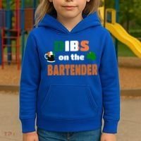 Dibs On The Bartender Cool Gift Funny St Patricks Day Ing Gift Kids Hoodie thumb 3