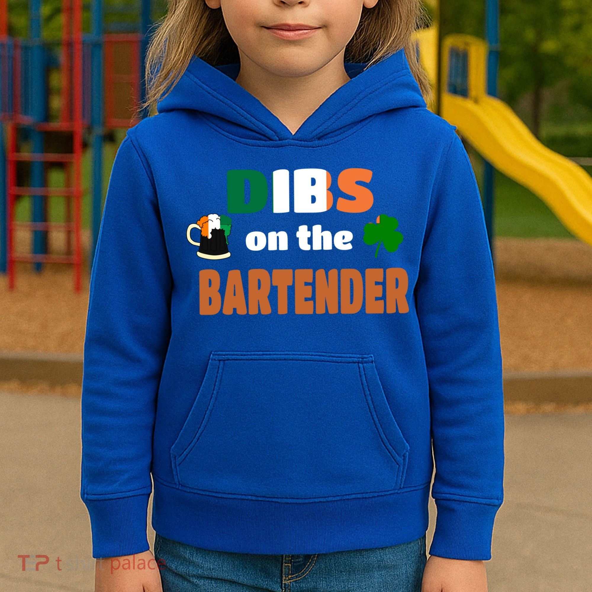 Dibs On The Bartender Cool Gift Funny St Patricks Day Ing Gift Kids Hoodie