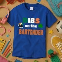 Dibs On The Bartender Cool Gift Funny St Patricks Day Ing Gift Kids T-Shirt thumb 3