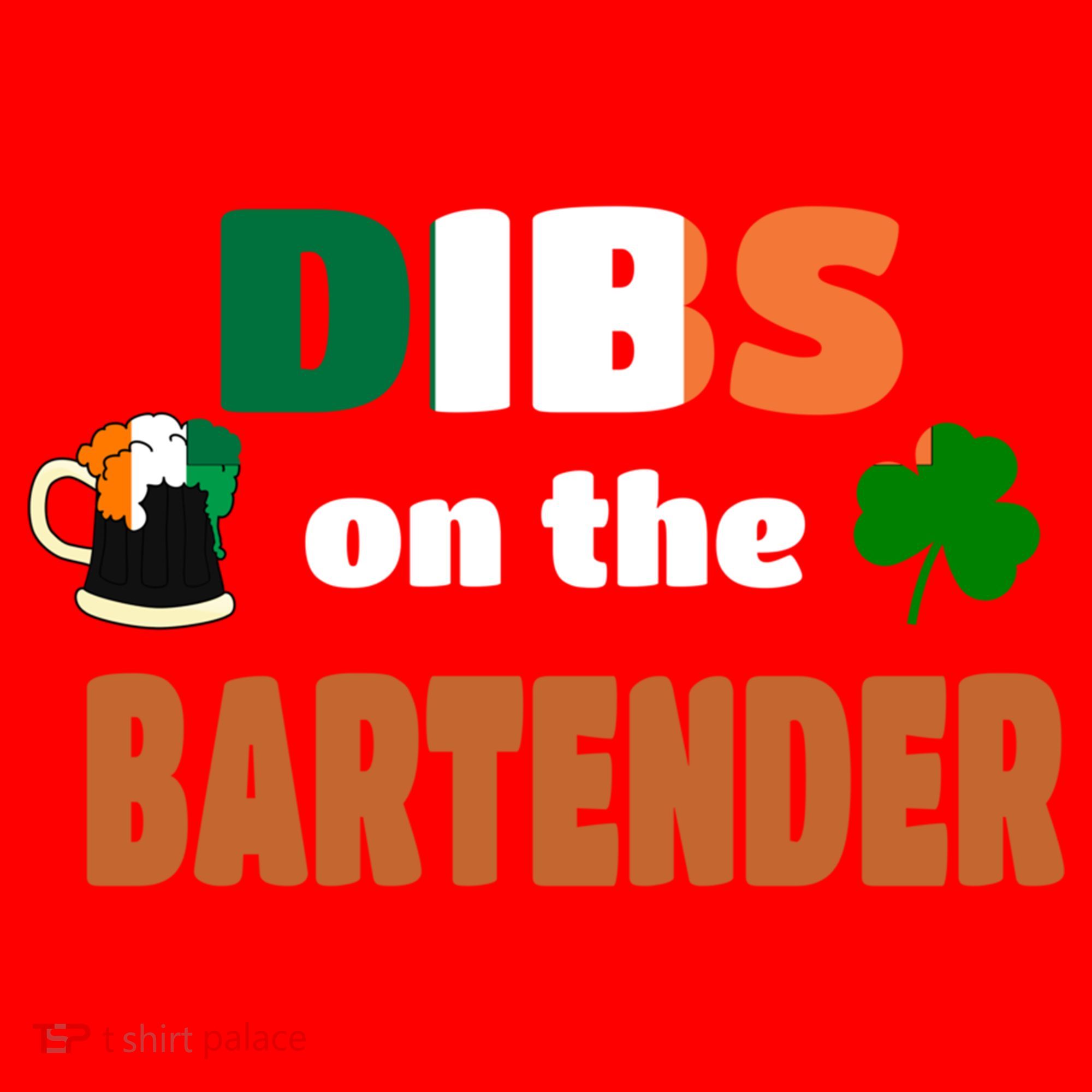 Dibs On The Bartender Cool Gift Funny St Patricks Day Ing Gift Santa Hat