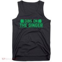 Dibs On The Ginger St Patrick's Day Irish Gingers Redhead Tank Top thumb 0