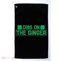 Dibs On The Ginger St Patrick's Day Irish Gingers Redhead Golf Towel thumb 0