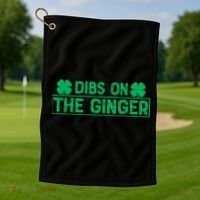 Dibs On The Ginger St Patrick's Day Irish Gingers Redhead Golf Towel thumb 1