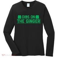 Dibs On The Ginger St Patrick's Day Irish Gingers Redhead Women's Long Sleeve Shirt thumb 0