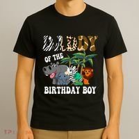 Daddy Of The Birthday Boy Zoo Bday Safari Celebration T-Shirt thumb 3