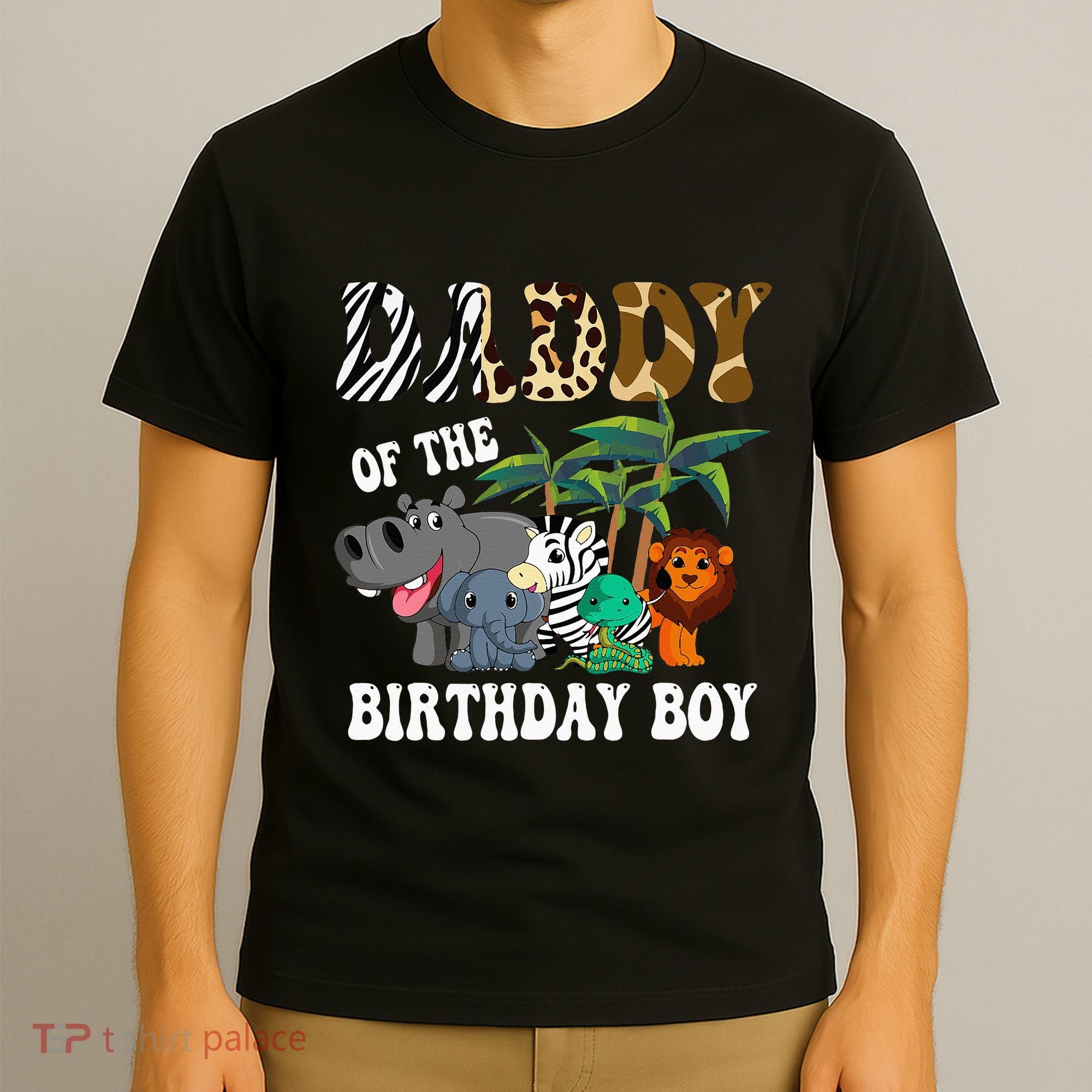 Daddy Of The Birthday Boy Zoo Bday Safari Celebration T-Shirt