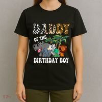 Daddy Of The Birthday Boy Zoo Bday Safari Celebration T-Shirt thumb 4