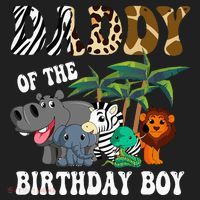 Daddy Of The Birthday Boy Zoo Bday Safari Celebration Beanie thumb 2