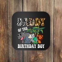 Daddy Of The Birthday Boy Zoo Bday Safari Celebration Coaster thumb 0