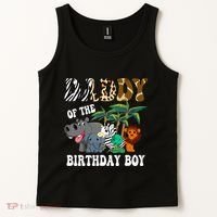 Daddy Of The Birthday Boy Zoo Bday Safari Celebration Tank Top thumb 2