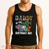 Daddy Of The Birthday Boy Zoo Bday Safari Celebration Tank Top thumb 3