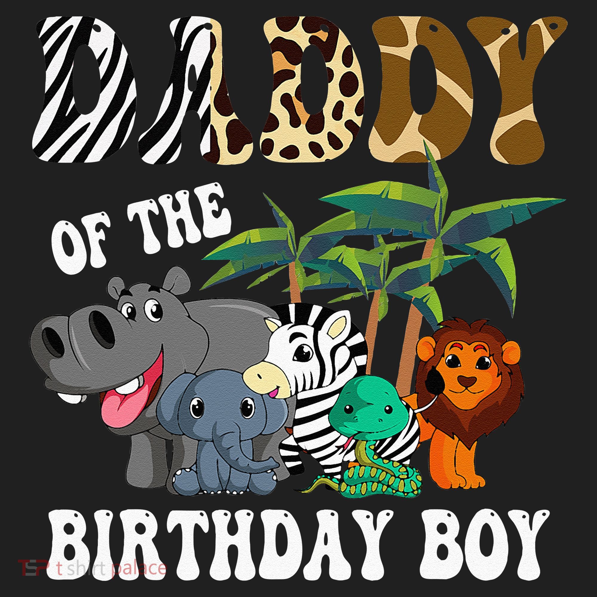 Daddy Of The Birthday Boy Zoo Bday Safari Celebration Golf Towel