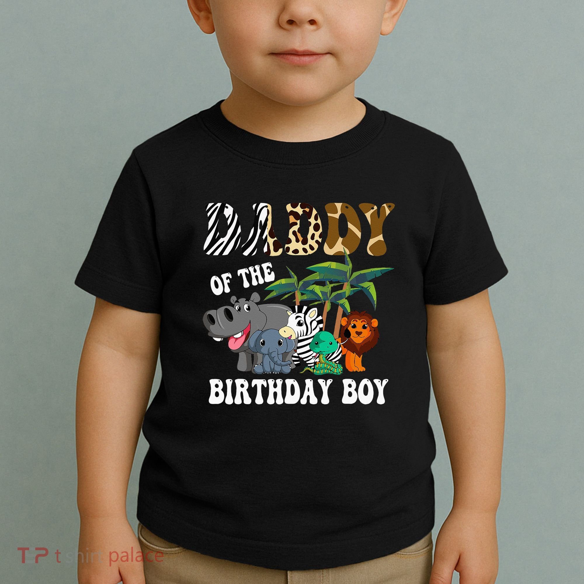 Daddy Of The Birthday Boy Zoo Bday Safari Celebration Toddler T-Shirt