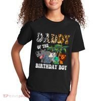 Daddy Of The Birthday Boy Zoo Bday Safari Celebration Kids T-Shirt thumb 2