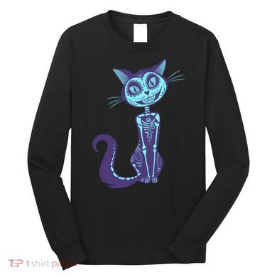 Day Of The Dead Dia De Los Muertos Cat Long Sleeve Shirt