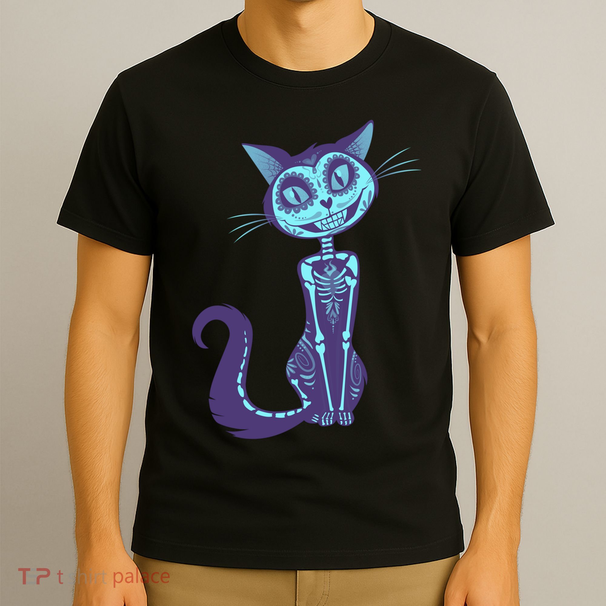 Day Of The Dead Dia De Los Muertos Cat T-Shirt