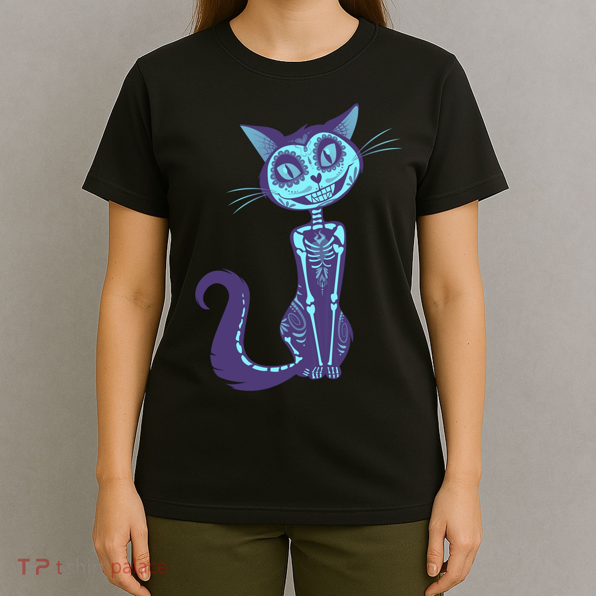 Day Of The Dead Dia De Los Muertos Cat T-Shirt
