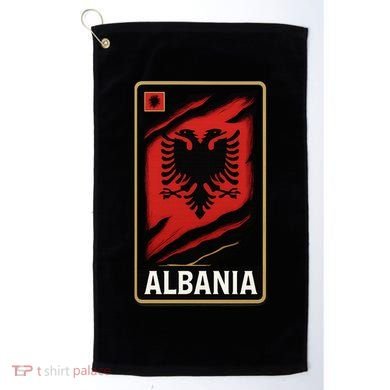 Depth Of The Eagle: Albania In Layers Golf Towel