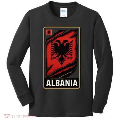 Depth Of The Eagle: Albania In Layers Kids Long Sleeve Shirt