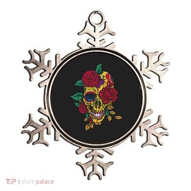 Day Of The Dead Rose Skull Ornament
