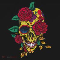 Day Of The Dead Rose Skull Toddler Hoodie thumb 2