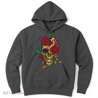 Day Of The Dead Rose Skull Hoodie