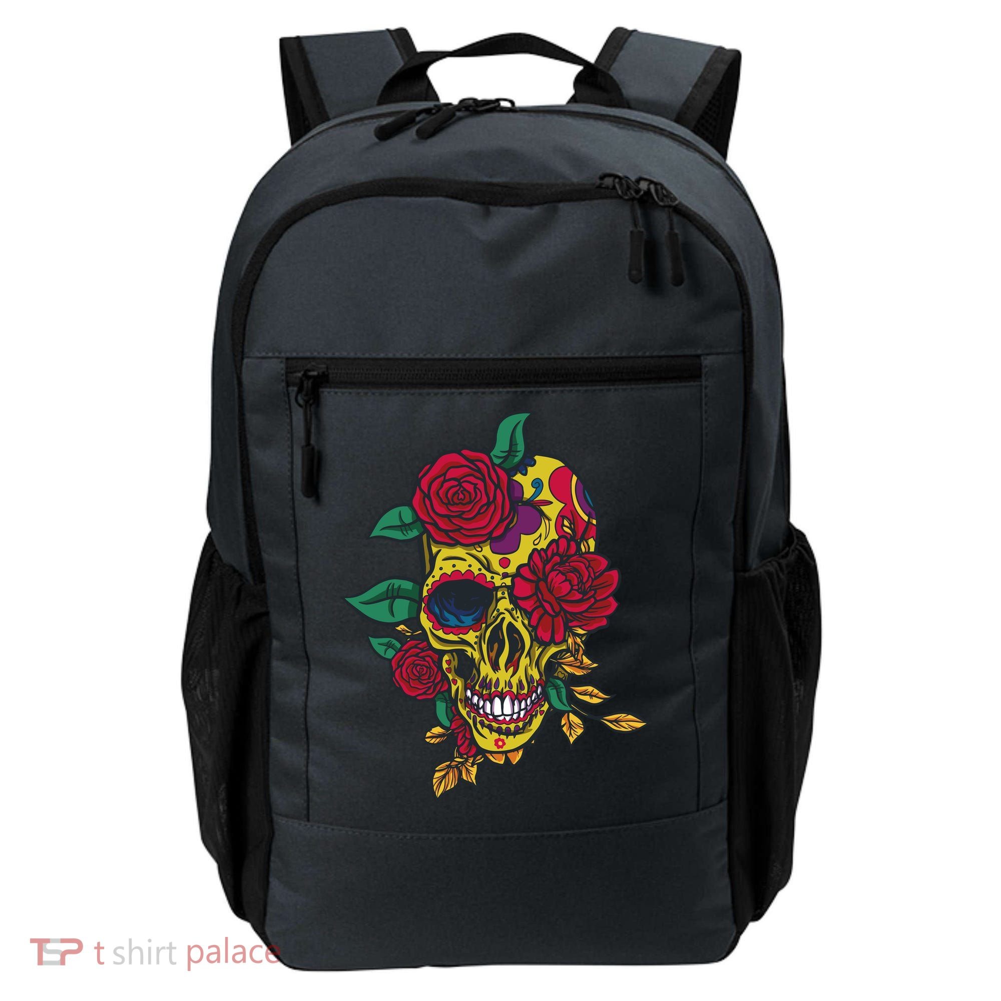 Day Of The Dead Rose Skull Backpack