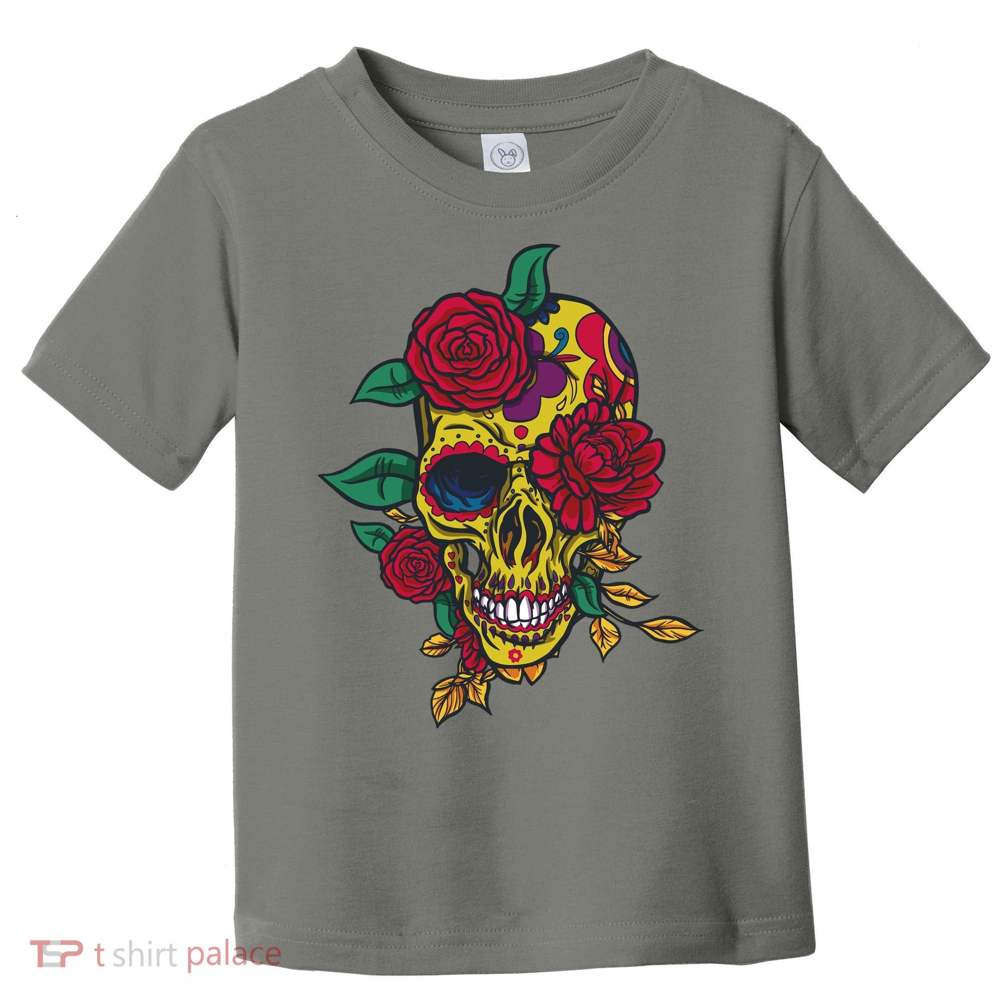 Day Of The Dead Rose Skull Toddler T-Shirt